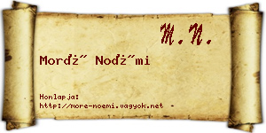 Moré Noémi névjegykártya